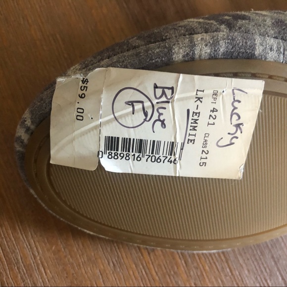 Lucky Brand Size 7 Ballet Flats Blue/Grey NWT - Picture 7 of 9